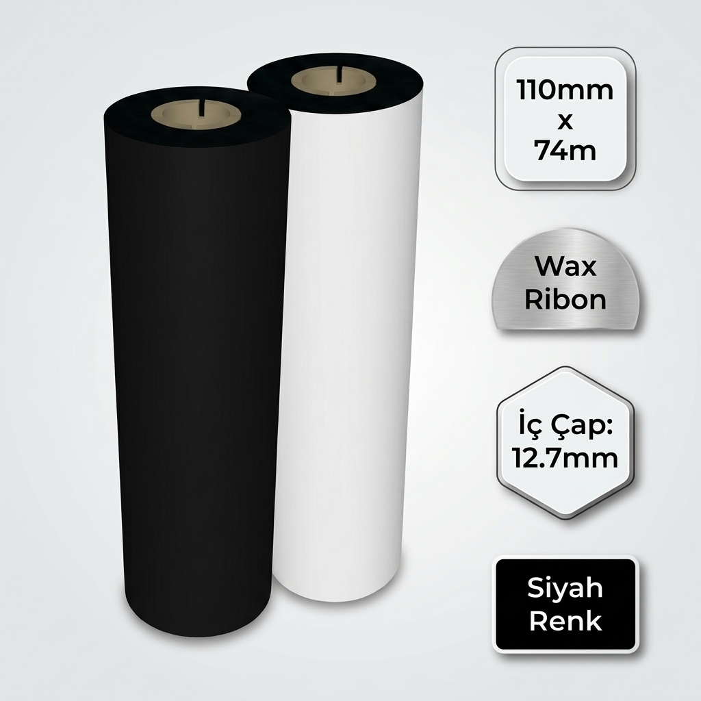 110mm X 74m. Wax Ribon