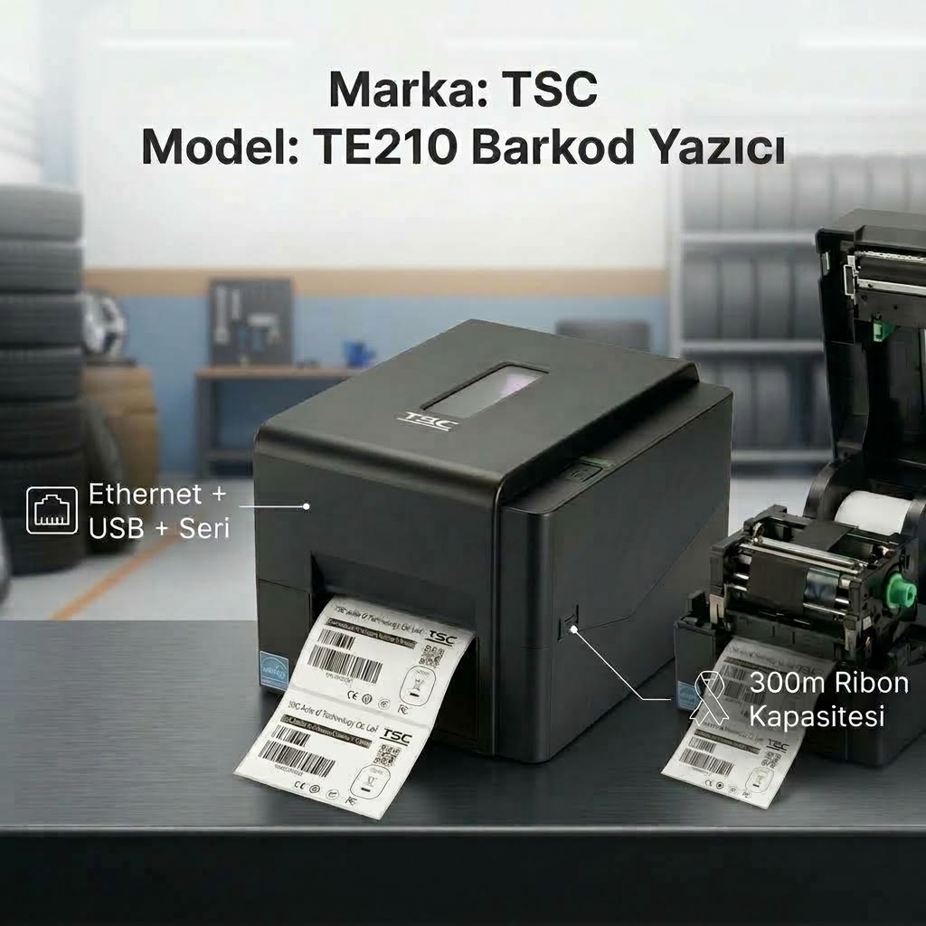 TSC TE210 Termal Transfer Barkod & Etiket Yazıcı
